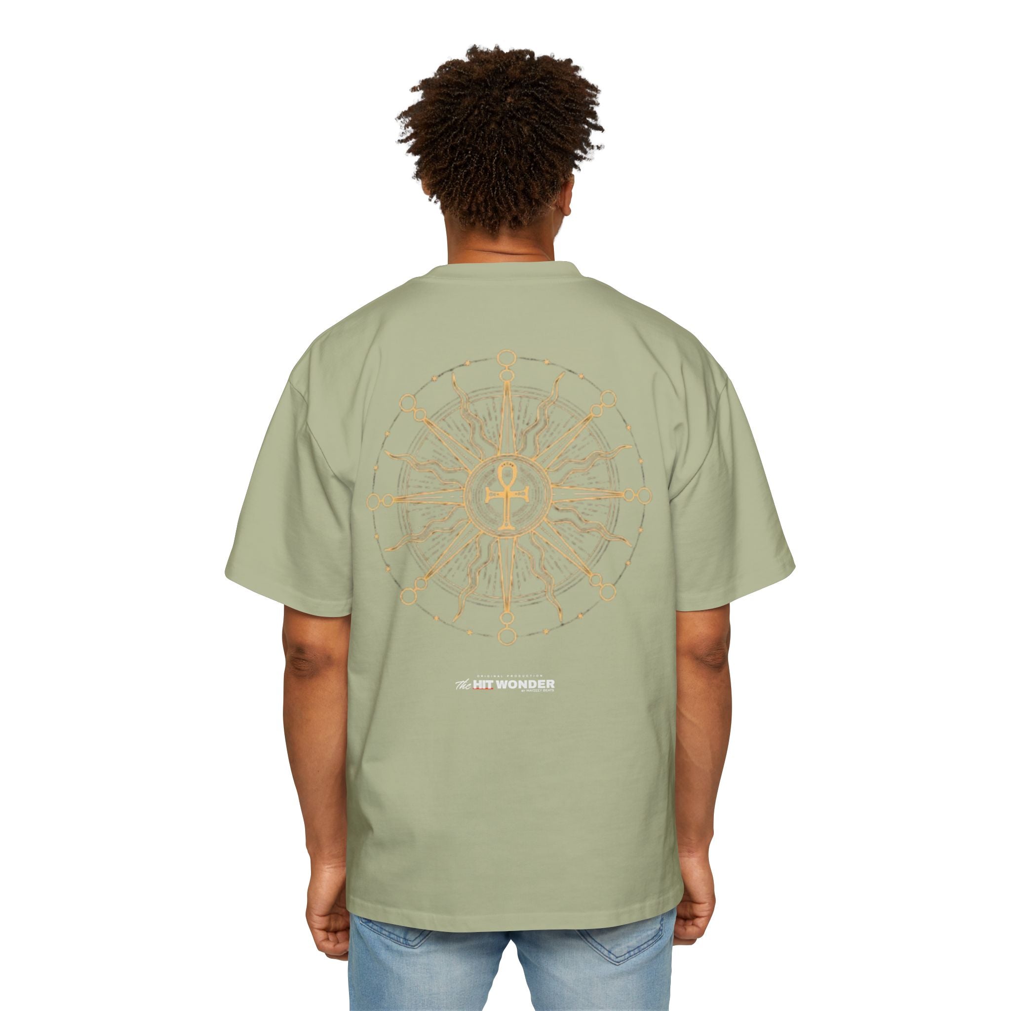 The Hit Wonder Oversized Tee — Nautical Compass Mandala Backprint