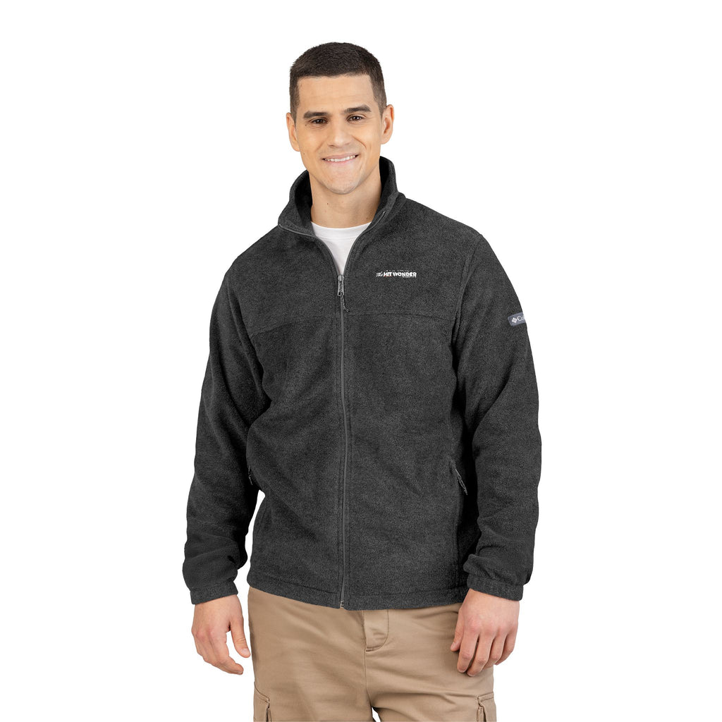 Embroidered Columbia Fleece Jacket —  The Hit Wonder globe logo Tee