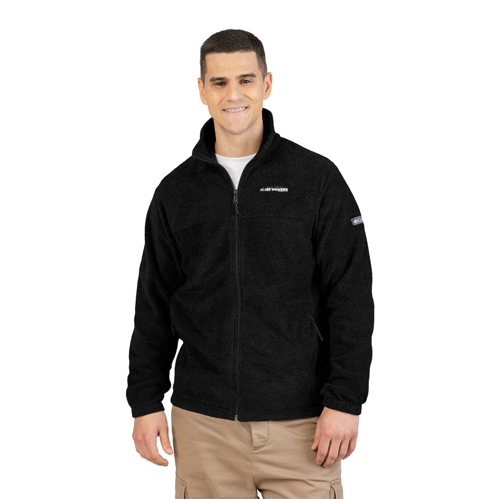 Embroidered Columbia Fleece Jacket —  The Hit Wonder globe logo Tee
