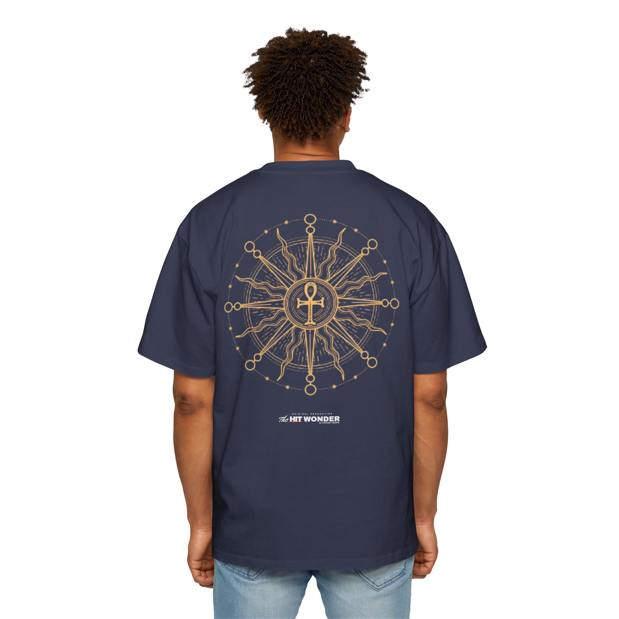 The Hit Wonder Oversized Tee — Nautical Compass Mandala Backprint