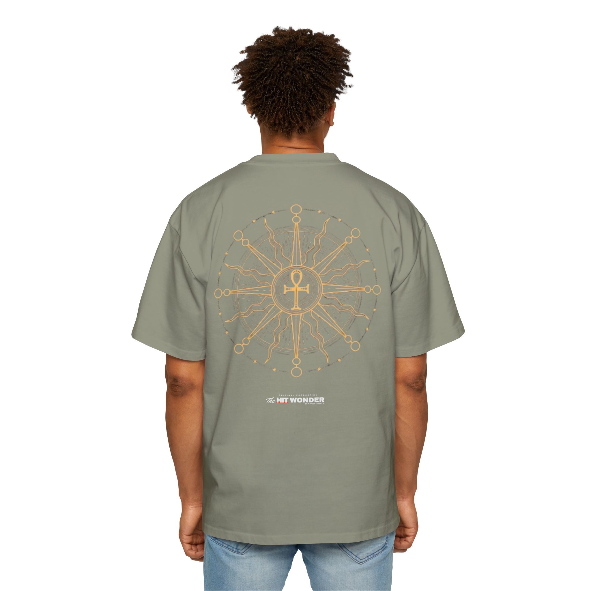 The Hit Wonder Oversized Tee — Nautical Compass Mandala Backprint