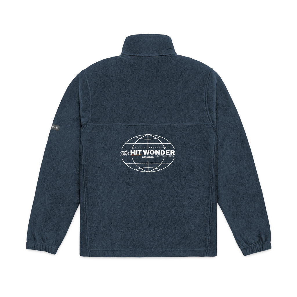 Embroidered Columbia Fleece Jacket —  The Hit Wonder globe logo Tee