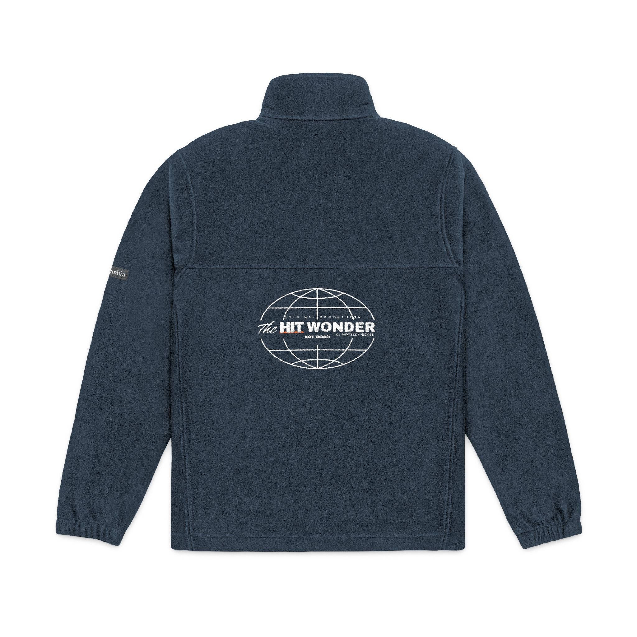 Embroidered Columbia Fleece Jacket —  The Hit Wonder globe logo Tee