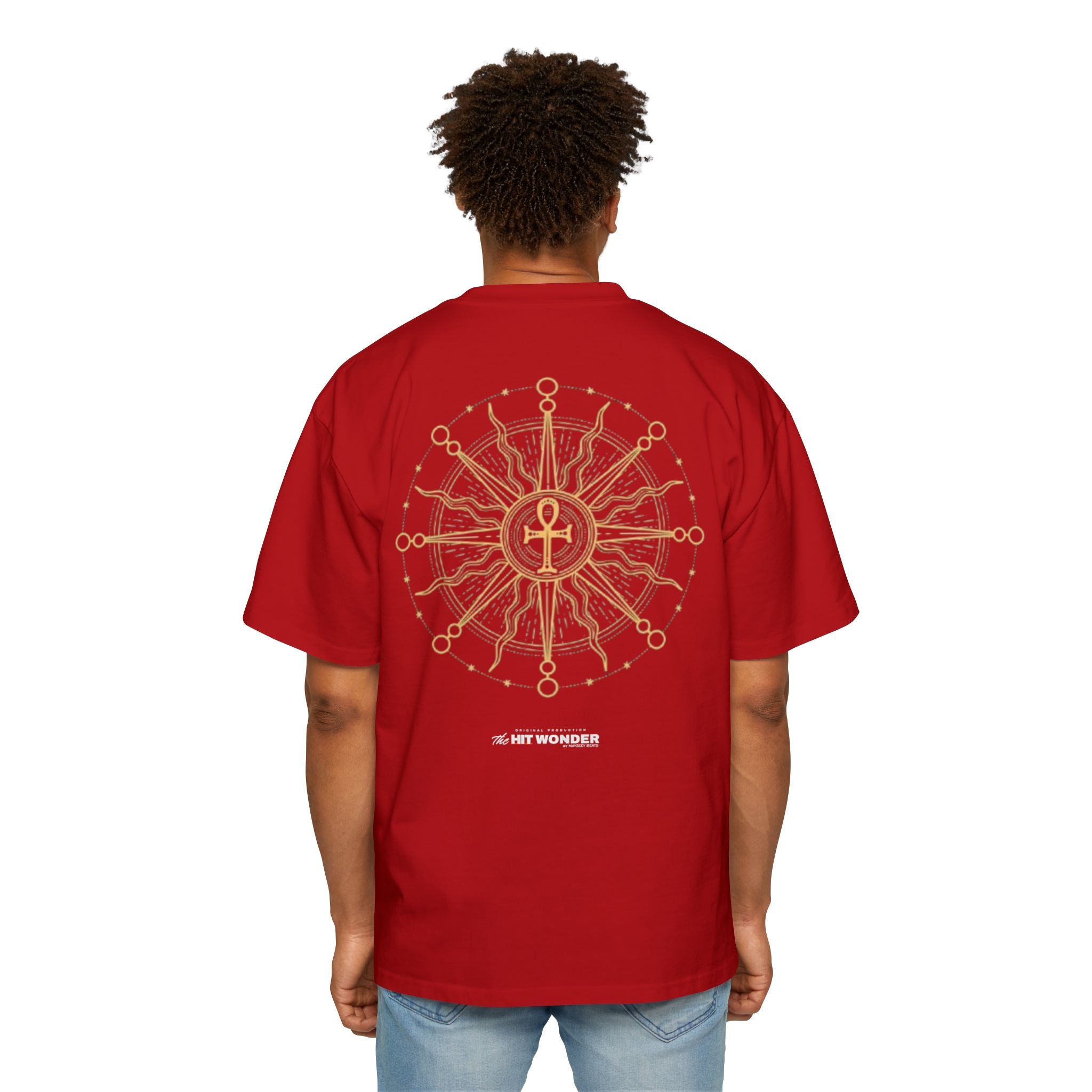 The Hit Wonder Oversized Tee — Nautical Compass Mandala Backprint