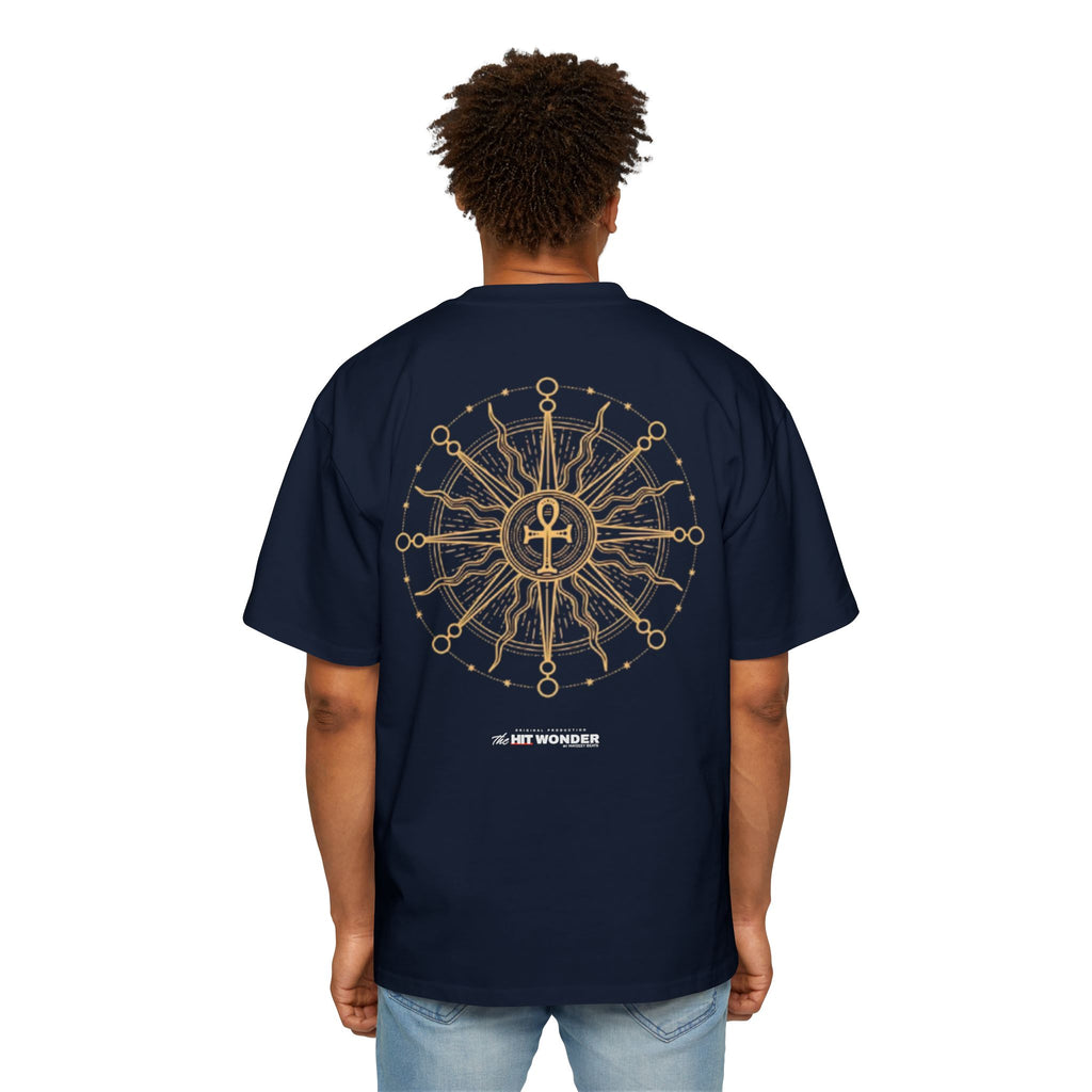The Hit Wonder Oversized Tee — Nautical Compass Mandala Backprint