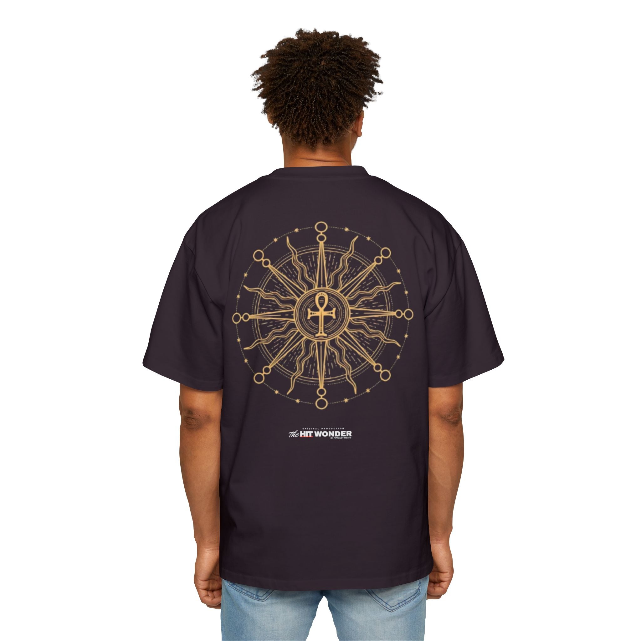 The Hit Wonder Oversized Tee — Nautical Compass Mandala Backprint