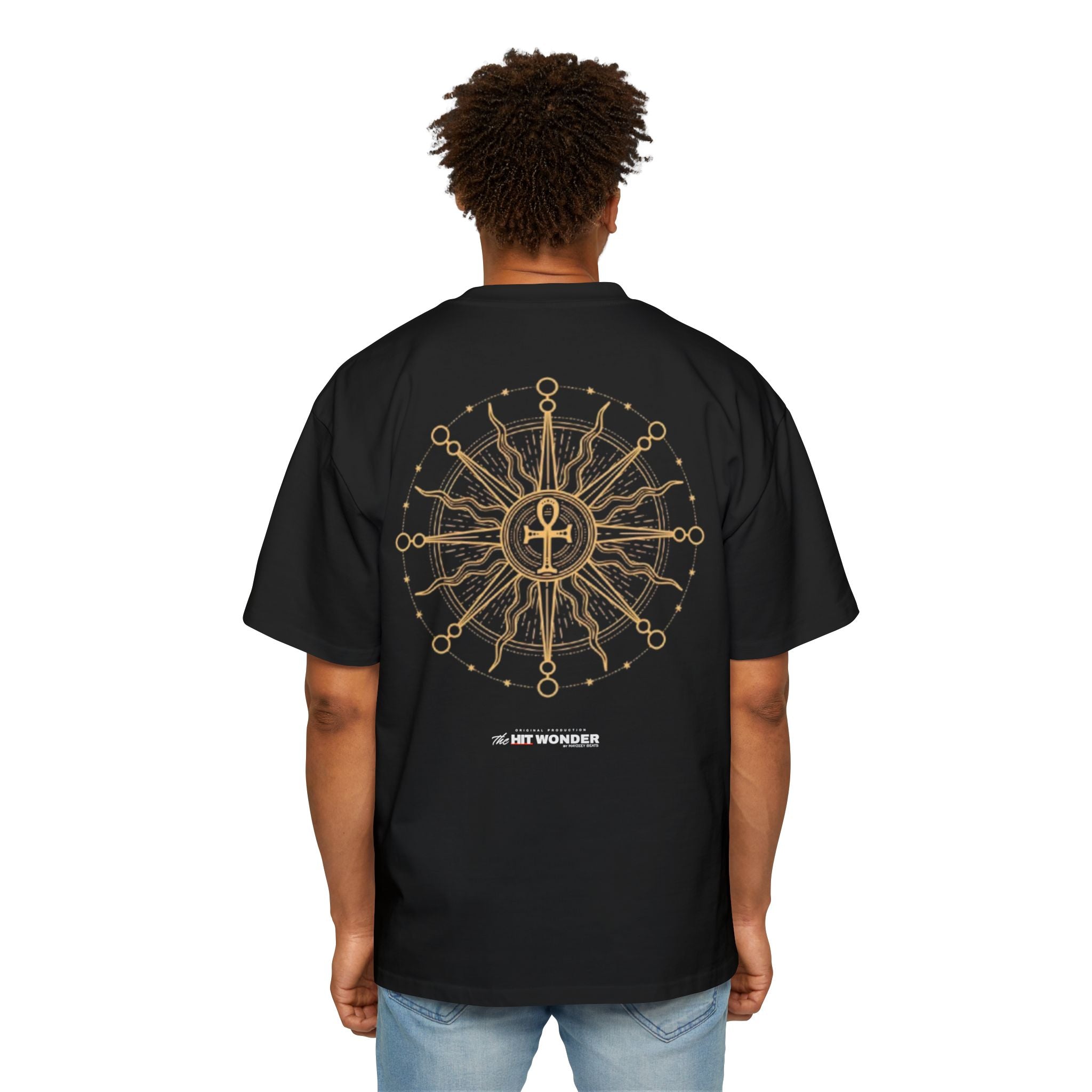 The Hit Wonder Oversized Tee — Nautical Compass Mandala Backprint