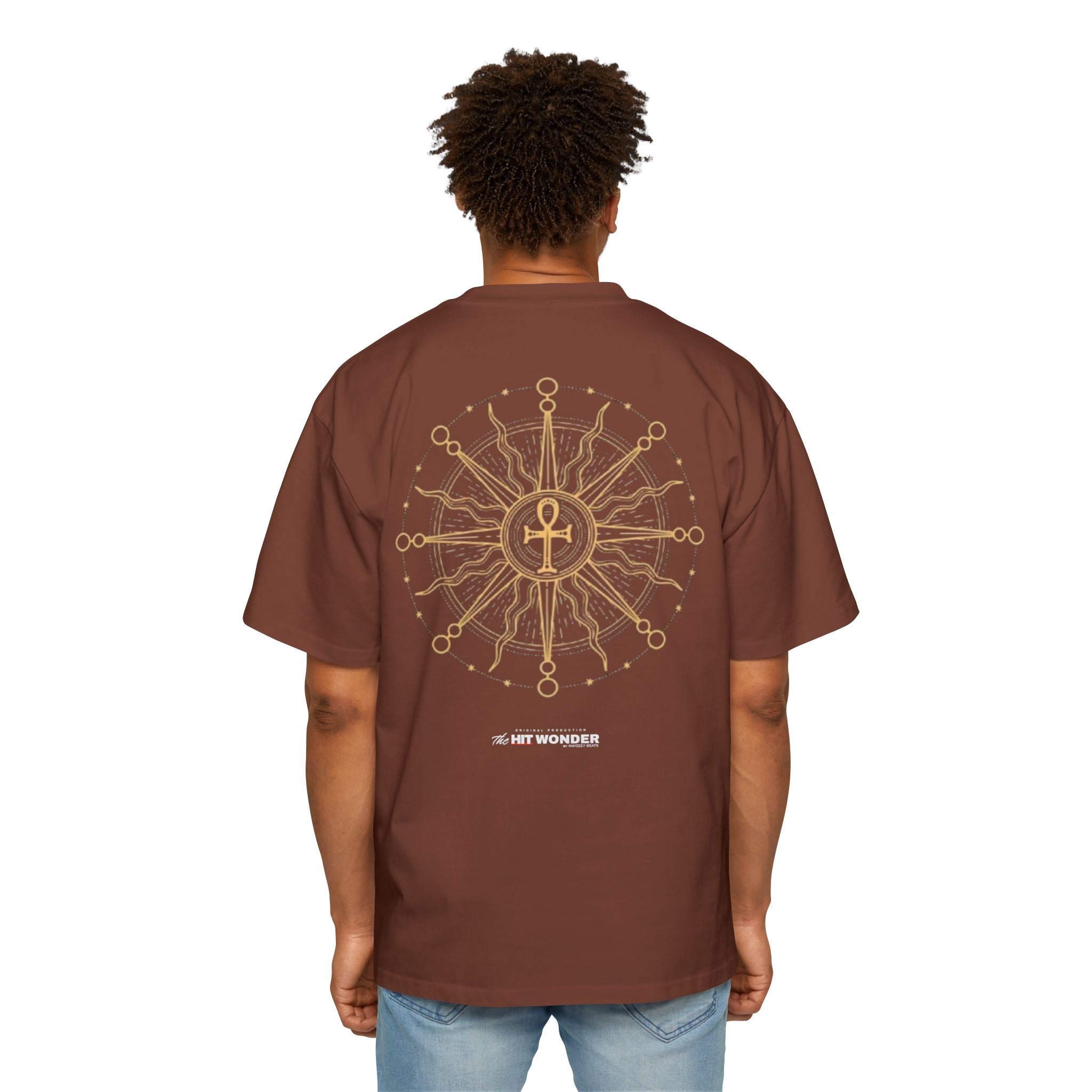 The Hit Wonder Oversized Tee — Nautical Compass Mandala Backprint
