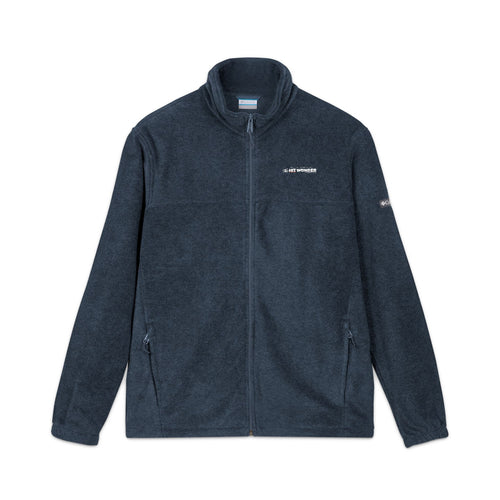 Embroidered Columbia Fleece Jacket —  The Hit Wonder globe logo Tee