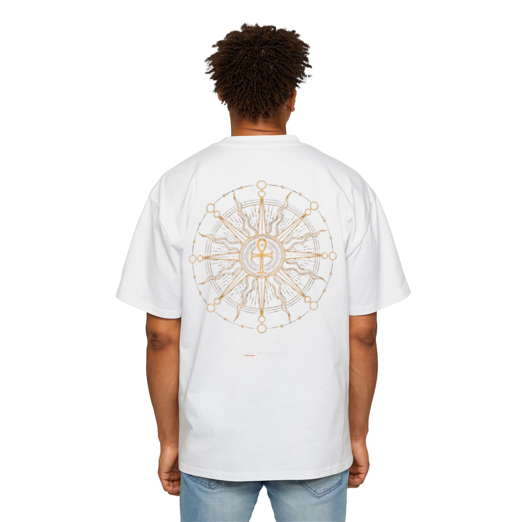 The Hit Wonder Oversized Tee — Nautical Compass Mandala Backprint