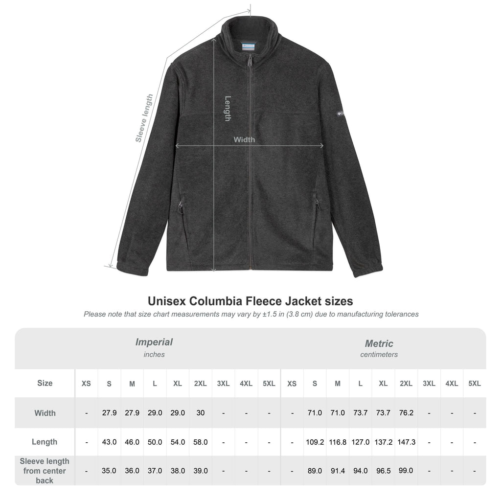 Embroidered Columbia Fleece Jacket —  The Hit Wonder globe logo Tee