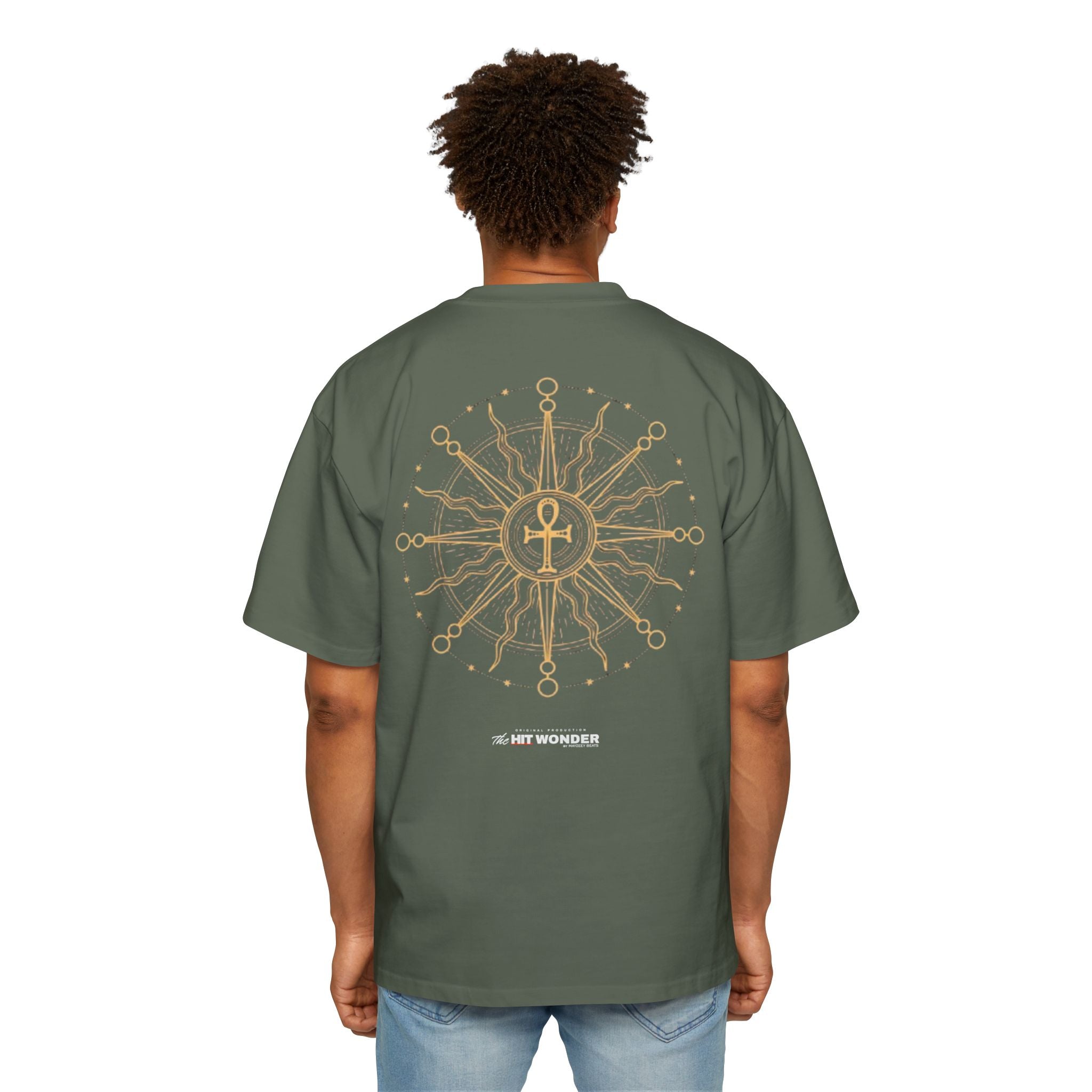 The Hit Wonder Oversized Tee — Nautical Compass Mandala Backprint