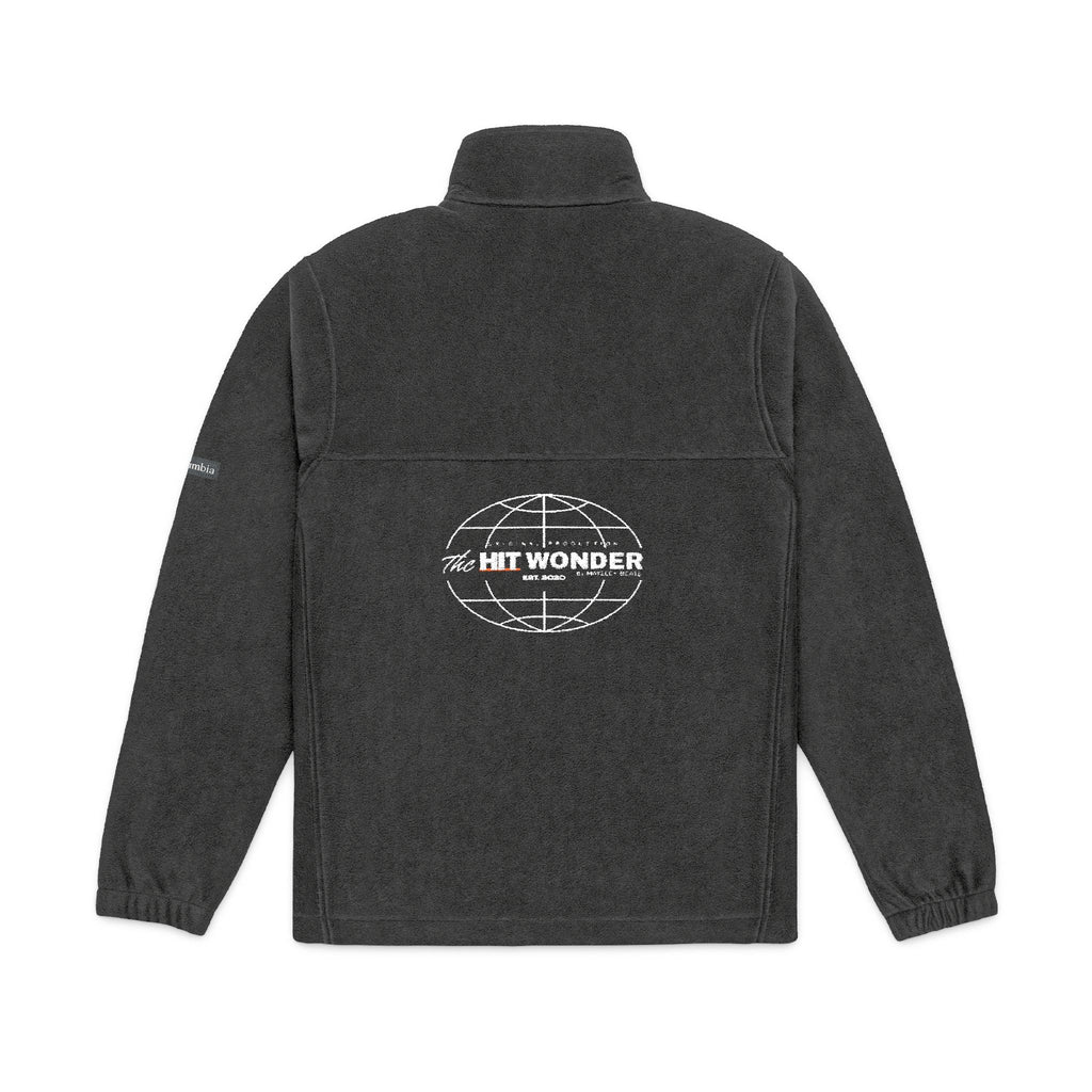 Embroidered Columbia Fleece Jacket —  The Hit Wonder globe logo Tee